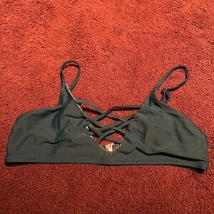 Elegant Strappy Teal Bikini Top